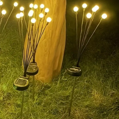 Luz Solar De Jardín Firefly Con Movimiento Y Led En Estaca