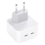 Fonte Tomada Para iPhone 11 12 13 14 Tipo C 40w Duplo Usb C