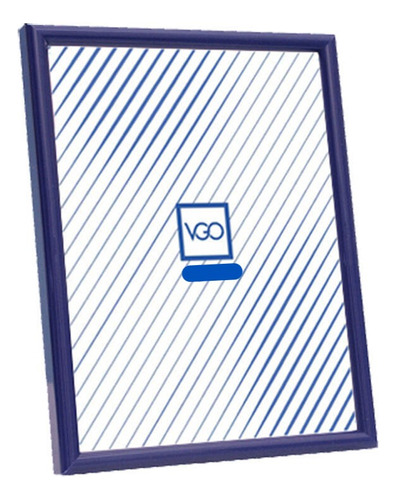 Portarretrato Vgo Bda.5  Color Azul Para Foto De 13 Cm X 18 Cm De Plástico/vidrio X Unidad 