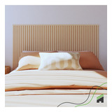 Painel Ripado Cabeceira Quarto Cama Casal - Play Creme