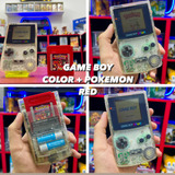 Gameboy Color Translúcido + Jogo Pokemon Red !