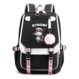 Mochila Escolar Grande De Anime Kawaii Kuromi My Melody Para