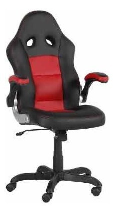 Silla De Pc Gamer Con Brazos Negro Rojo