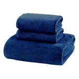 Toallas 50 X 90cm Pack De 2 Color Azul Para Baño Decoracion