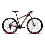 Bicicleta Aro 29 Alfameq Makan Freio Disco 21v Shimano Bike Cor Preto/vermelho Tamanho Do Quadro 21