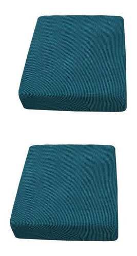 2pcs 1 Seater Cyan Stretch Sofa Futon Banco De Asiento