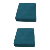 2pcs 1 Seater Cyan Stretch Sofa Futon Banco De Asiento