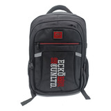 Mochila Profesional Ecko: Con Compartimento Para Laptop Y Candado Color Negro Diseño De La Tela Liso Con Letras