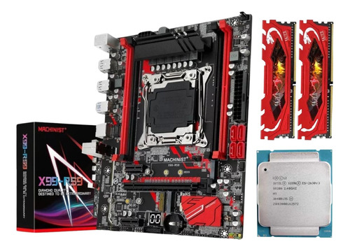 Kit Xeon X99 Placa Mãe Machinist Rs9 + 2630v3 + 16gb De Ram 