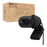 Cámara Logitech Brio 105 Full Hd 1080p Business Webcam Color Negro