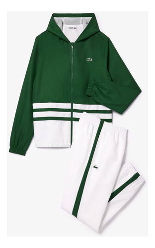 Conjunto Esportivo Tracksuit Lacoste Em Colorblock Masculino