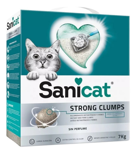 Piedritas Para Gatos Aglomerante Sanicat 7kg Persa Piedras