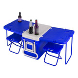 Caja Aislante Rolling Cooler, Silla Cómoda, Mesa De Pícnic