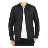 Chaqueta Rompeviento Estilo Biker Informal Para Hombre