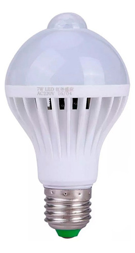 Lampada Led E27 7w Com Sensor De Presenca E Fotocelula
