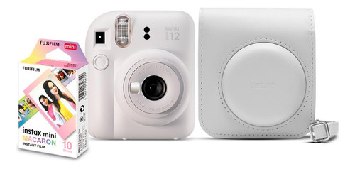 Kit Camera Instax Mini 12 Com 10 Filmes Branco Marfin