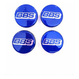 4 Centros De Rin Bbs Autos 56mm Azules