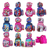 Kit Mochila Escolar Infantil Rodinha Estojo Lancheira Lindos