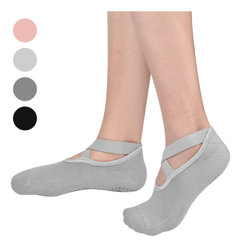 Calcetines Antideslizantes Yoga Pilates Aptitud Set 3 Pares