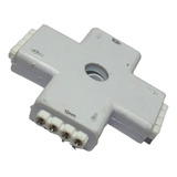 5pzs Conector Cruz 4pin Rgb Tira Led 10mm Presi0n Sin Soldar