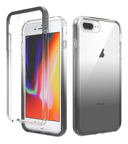 Funda 360° Bicolor Transparente Difuminada Compatible iPhone