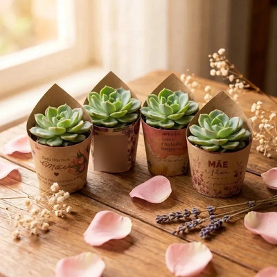  100 Rótulos Para Mini Suculentas E Cactos Dia Das Mães | Frete grátis