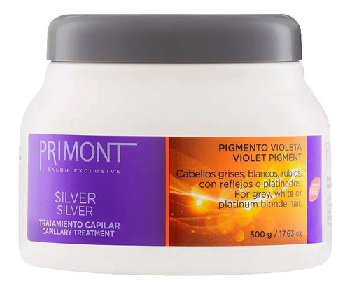 Tratamiento Capilar Silver Primont X500ml Cabello Claro Gris