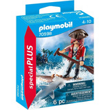 Playmobil Special Plus Pirata Con Balsa Y Tiburon 70598