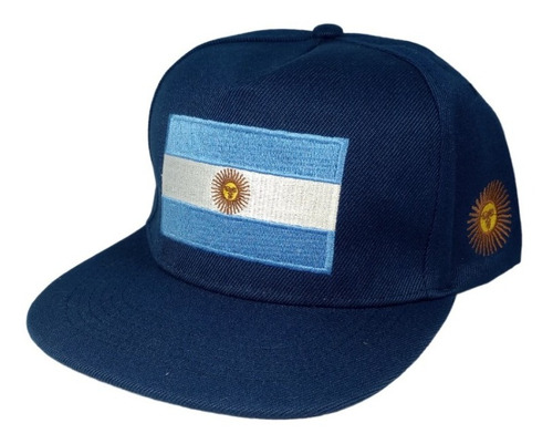 Gorra Argentina Plana De Gabardina #2