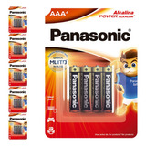 24 Pilhas Alcalinas Aaa 3a Panasonic 6 Cart