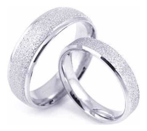 Par Anillos Diamantados Matrimonio  Plata .925 Amor Pareja