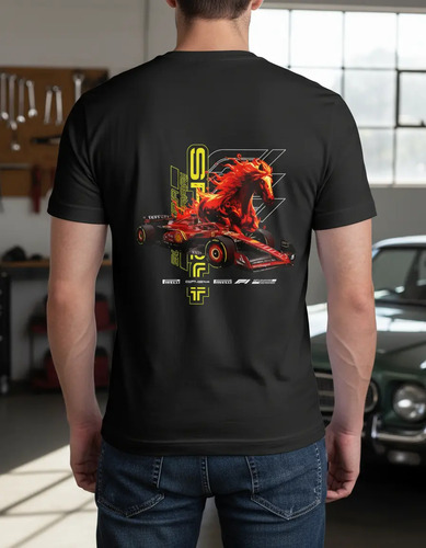 Playera Para Hombre De Autos Carrera De Formula Ferary