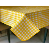 Toalha De Mesa Retangular Xadrez Piquenique 2,20 X 1,50 Cor Amarelo Xadrez