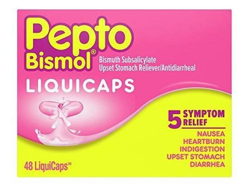 Pepto Bismol Liquicaps, Upset Stomach Relief, Bismuth Subsa