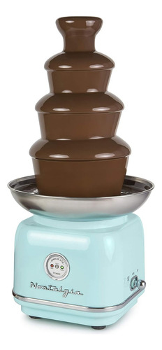 Fuente De Chocolate De 4 Niveles, Derrite Queso, Retro Azul