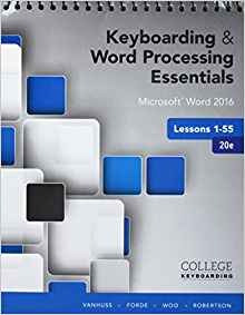Bundle Keyboarding And Word Processing Essentials Lessons 15