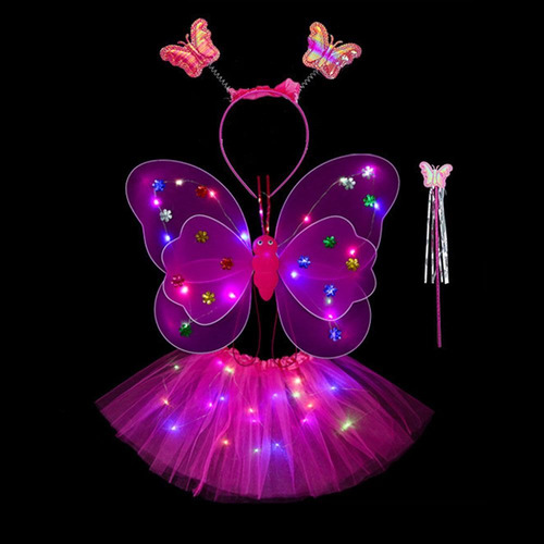 Disfraz Led Angel Luminous Wings Para Niñas