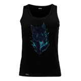 Camiseta Esqueleto Lobo Digital Original Azul Inp Sbo