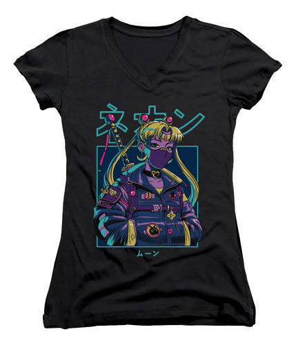 Camiseta Sailor Moon Para Mujer Cyberpunk