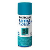 Rust Oleum Pintura Aerosol Ultra Cover Colores 430 Ml  Color Turquesa Satinado