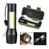 Linterna Tactica Mini Led Cob Recargable Por Usb Con Zoom