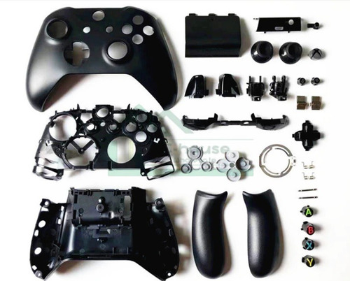 Carcaça Preto Completa P\ Controle Xbox One S Ou Slim Ou X