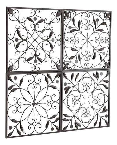 Sunjoy 4-panel Iron Wall Decor Interior Exterior Decoración 