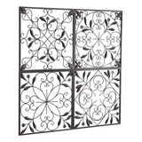 Sunjoy 4-panel Iron Wall Decor Interior Exterior Decoración 