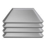 Kit 4 Assadeira, Forma Para Fornos De Alumínio Perfuradas