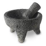 Molcajete Tradicional De Piedra Volcánica Natural 18cm Diam.