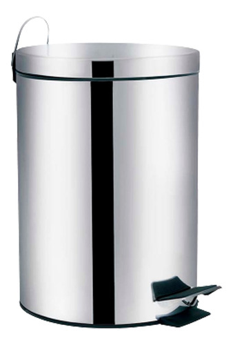 Lixeira Com Pedal E Balde Interno Ágata Inox 5 Litros Mor Cor Cinza