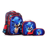 Kit Mochila Escolar Infantil Sonic Volta As Aulas 2024