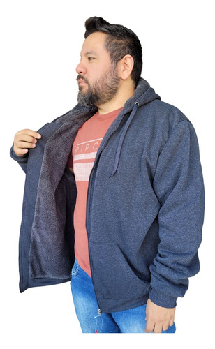 Jaqueta De Moletom Forrada Masculina Plus Size Blusa Moletom