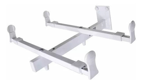 Suporte Mão Francesa Indusat Suporte Para Microondas, Forno Elétrico, Multiuso, Ajustável, Pintura Eletrostática, Branco, Fixação Na Parede  Cor Branco De 35cm X 0cm X 64cm